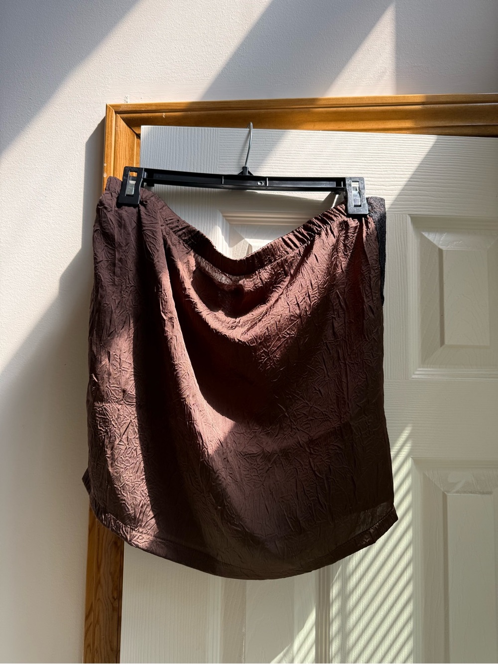 NWT Anthropologie Brown Satin Skirt/Top